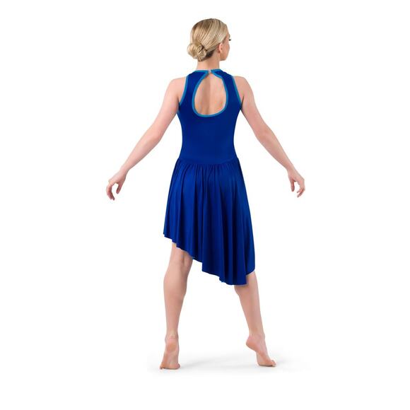 Dance Costume Gallery 20231 XL Adult Navy Blue Dress Lyrical Contemporary - Picture 2 of 2